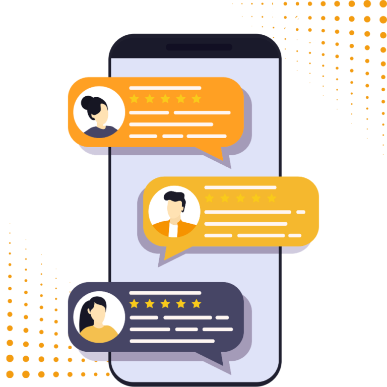 a graphic phone with three reviews